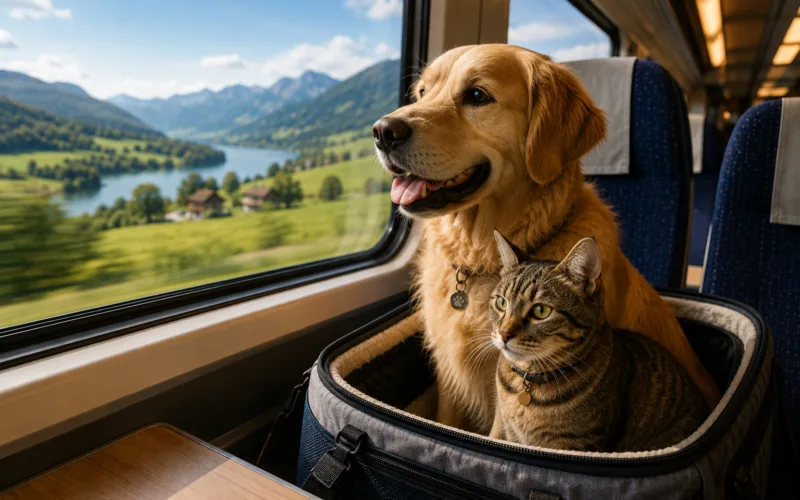 Can you take a dog or cat on a train in Europe? A country-by-country guide